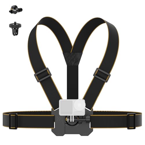 NEEWER Chest Mount Harness for Action Camera,Adjustable Hand Free Chest Strap Compatible with GoPro Hero DJI Osmo Insta360,Magnetic Release Action Camera Chest Mount for Point of View Video Vlog,GP25
