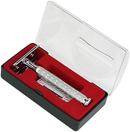 Men's Classic Traditional Double Edge Chrome Shaving Safety Razor Shaver Blades
