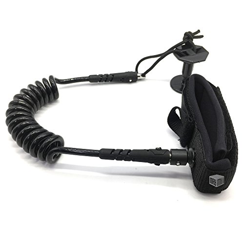 MAYMII Bodyboard Coiled Wrist Leash, Boogie Board Bicep Leash Strap Leash (Black) - Thumbnail 4