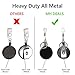 M.H Deals 4 Pack (2 Badge Reel + 2 ID Card Holder) Heavy Duty Full Metal Retractable ID Badge Reel with Belt Clip & 2 Thick Waterproof ID Card Holder, Nurse Badge Reel