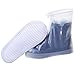 1 Pair Unisex Anti-Slip Rainy Shoes Cover Waterproof Reusable Zippered Shoe PVC Cover XXL-White