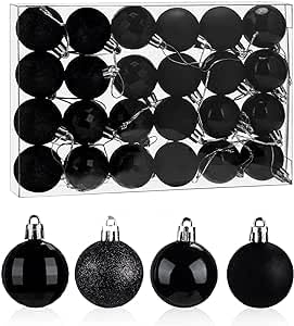 Christmas Baubles 24 Pcs Christmas Tree Decoration Shatterproof Xsmas Tree Baubles 4CM Mini Xsmas Hanging Ball Ornamentsl for Home Festival Party Decoration (Blue)