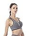 Perkisboby Women's Front Zip Up Padded Racerback Workout Sports Bra, High Impact Support For Runing Yoga Gym (L- 38A 38B 38C 38D 40A 40B 40C)