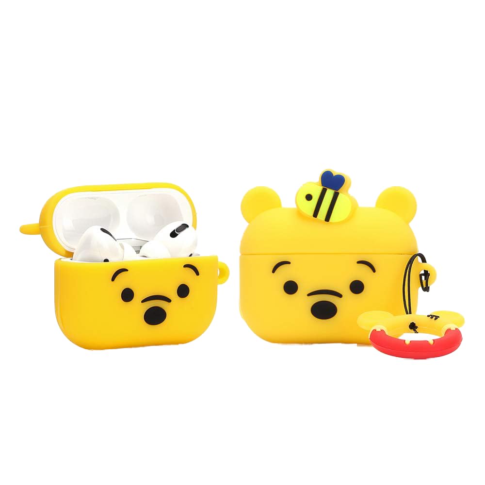 ZAHIUS Airpods Pro Silicone Case Funny Cover Compatible for Apple Airpods Pro [3D DSN Cartoon Pattern][Best Gift for Girl Boy] (Winnie)