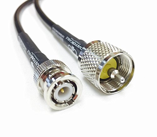 20ft BNC to UHF PL259 CB or Ham Radio Jumper Times Microwave Cable LMR240 (RG8X) Ultraflex