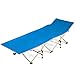 Foldable Portable Blue Cot College University Student Teacher Field trips Saving Space Outdoor Learning Playing Hiking Fishing Travel Temporary Bed Park Beach Backyard Garden Campers Exploresthumb 1