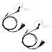 Lot 2 x Coodio Surveillance Earpiece Headset Bodyguard FBI [Covert Acoustic Tube] Mic Microphone For 1 Pin Cobra MicroTalk 2 Way Radio Walkie Talkie