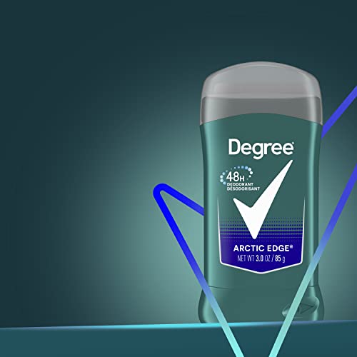 DEGREE MEN ORIGINAL ALUMINUM FREE DEODORANT FOR MEN, 48-HOUR ODOR PROTECTION, ARCTIC EDGE 3 OUNCE (PACK OF 6)