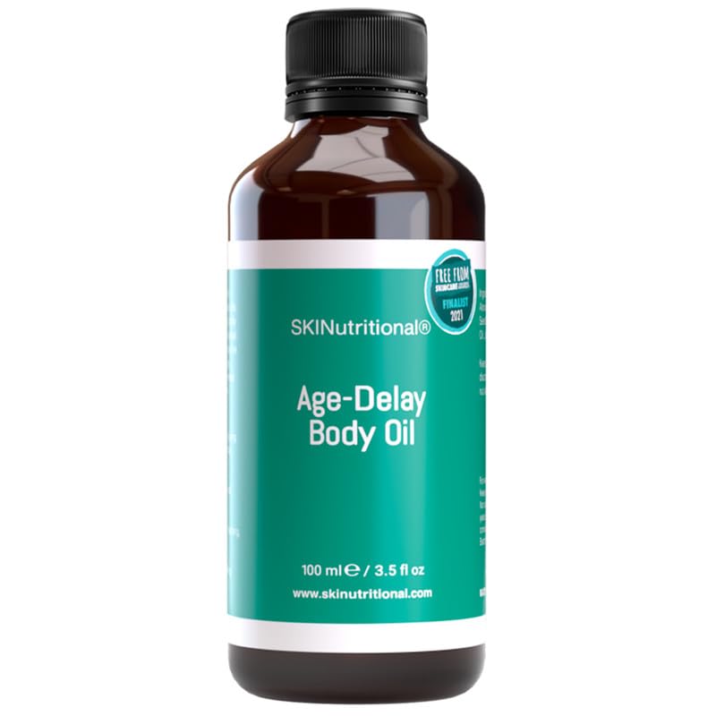 Body Oil Moisturiser - Natural Anti Wrinkle Oil for Women & Men - Nourishing Skin Moisturiser with Lavender for All Skin Types - Anti Aging Treatment for Blemishes & Stretch Marks - SKINutritional