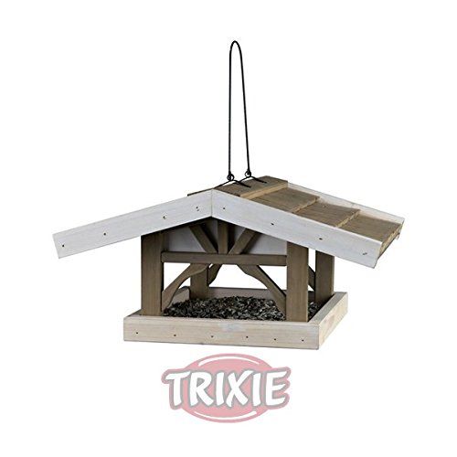 Trixie Natura Hanging Bird Feeder, 46 x 22 x 44 cm, Grey/White