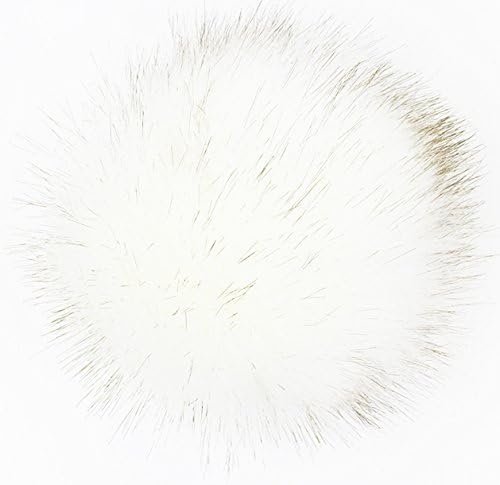 DIY 1pc 4.7inch (12CM) Fluffy Faux Fox Fur Pom Pom Ball (White)