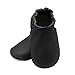 YALION Baby Boys Girls Shoes Crawling Slipper Toddler Infant Soft Leather First Walking Moccs(Black,12-18 Months)