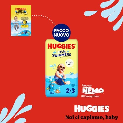 Little Swimmers Pannolini Taglia 2-3 (3-8 kg), Pannolino costumino, Design Disney, 20 Pz