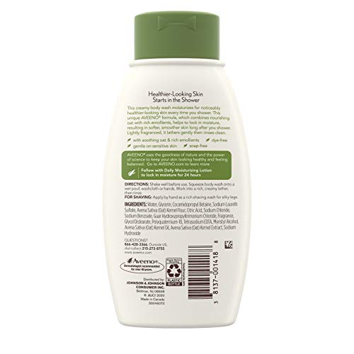 AVEENO DAILY MOISTURIZING BODY WASH, 12 FL OZ