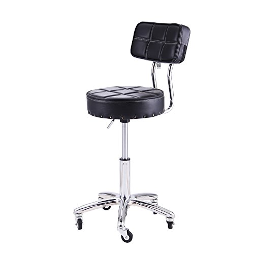 image for Rfiver Small Swivel Massage Chair Spa Stool with Back Height Adjustabl