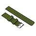 KDM Rubber Watch Band Pack of 2-18mm 20mm 22mm Silicone Quick Release Watch Strap Stainless Steel Buckle (Black+Army Green, 22mm)