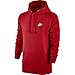 NIKE Club Fleece Pullover Longsleeve Men's Hoodie Red/White 804346-657