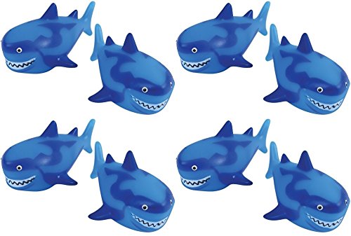 U.S. Toy Shark Water Squirter Pool Beach Bath Toys - Pack of 12