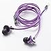 iKross 3.5mm Headset In-Ear 3.5mm Noise-Isolation Stereo Earbuds Headphones with Microphone - Metallic Purple