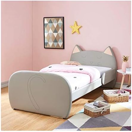Lulu Chrisi Lit Pour Enfant En Bois De Pin Avec Matelas Et Tiroir Gris 140 X