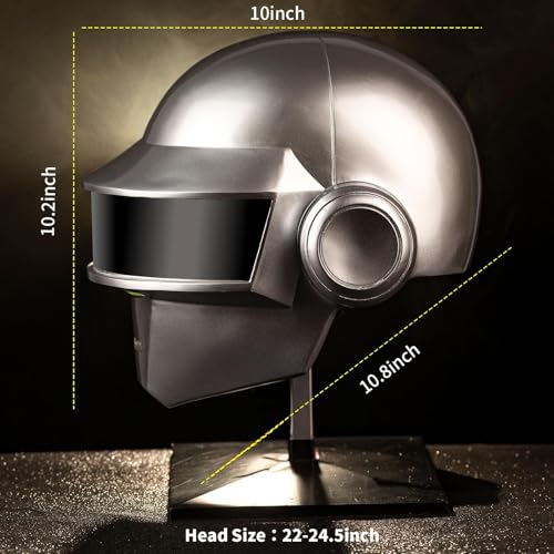Tcahelly Luxury Punk Helmet Men Cosplay Costume Accessory Halloween Party Music Festival Fancy Dress Adult