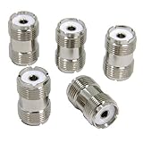 Ancable 5-Pack UHF PL-259 Female to UHF PL-259 Female Coaxial Adaptor Connector Coupler Joiner for CB Ham Radio Antenna