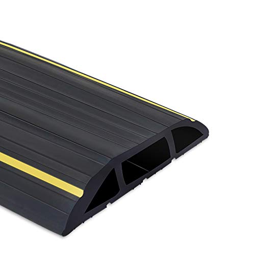 Heavy Duty Floor Cord Cover Cable Protector, 3 Channels Protect Cords