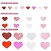 600 Pcs 3 Sizes 4 Colors Assorted Heart Stickers Self Adhesive Foam Hearts Valentine Heart Shaped Decals in Glitter and Matte Red Pink White Light Pink for Valentine's Day Crafts Décor