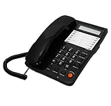 Black Caller ID Phone for wall or desk with Speaker and Memory