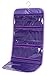 WODISON Foldable Clear Hanging Travel Toiletry Bag Cosmetic Organiser Storage, Purple, One Size
