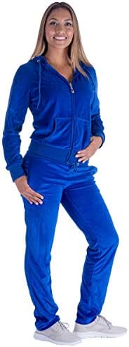 blue velour sweatsuit