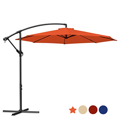 10 Ft Offset Cantilever Patio Umbrella outdoor table market hanging