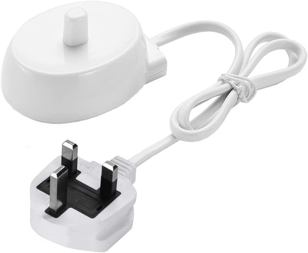 Electric Toothbrush Replacement Charger Compatible With O-ra-b, Portable Waterproof Base Inductive Model 3757 Travel Toothbrush Charger for O-ra-b Pro/Genius/Smart Series, UK 3 Pin Plug