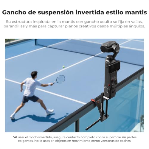 K&F CONCEPT Trípode Tornillo 1/4" Soporte Extensible | Base Magnética Con Trípode Plegable, Adaptable a Insta360 Luna Ultra/Pocket 4/4P/3 -PP01