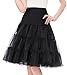 Women's Black Petticoat for 50s Dress Tutus Crinoline Underskirt 4X