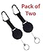 McKay Heavy Duty Retractable Key Chain & Badge Reel Holder - Extractable 48 inch Stainless Cable- Great for Swipe ID Cards (2 Pack)