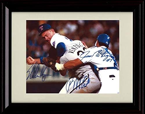 Amazon Com Framed Nolan Ryan And Robin Ventura The Fight Autograph Replica Print Posters Prints
