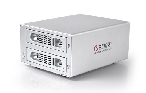 ORICO 3529NAS 2-bay Full Aluminum Network Attached Storage Enclosure,USB3.0 interface, RAID storage enclosure,3.5 raid enclosure (silver)
