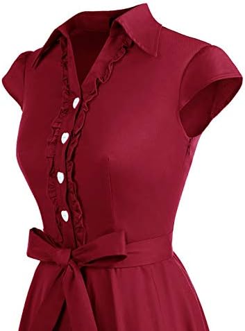 Wedtrend Women's 1950s Retro Rockabilly Dress Cap Sleeve Vintage Swing Dress 5 Wedtrend Women's 1950s Retro Rockabilly Dress Cap Sleeve Vintage Swing Dress