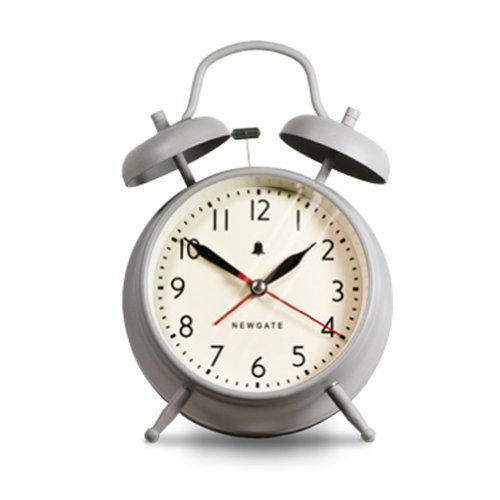 Newgate New Covent Garden Alarm Clock, Overcoat Grey - Thumbnail 3