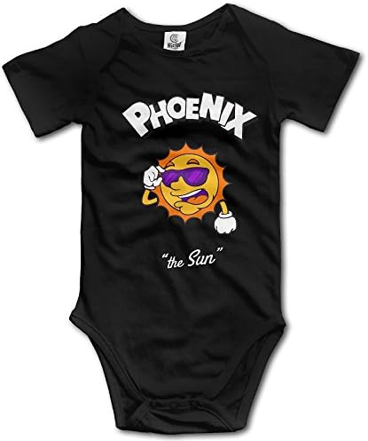 POPYol Baby's The City Of Phoenix Hanging Bodysuit Romper Playsuit Outfits Clothes Climbing Clothes Short Sleeve Black