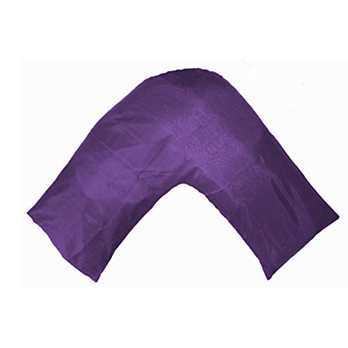 TAOSON New Silky Soft Satin V Shaped/Tri/Boomerang Standard Pillow Case Cushion Cover Multiple