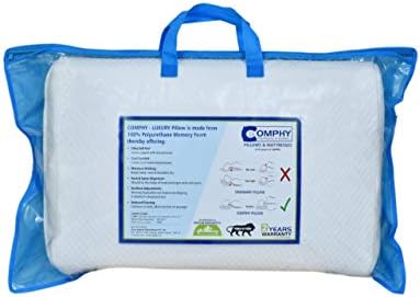 COMPHY - Luxury, Memory Foam Based Sleeping Pillow | Comfortable Ergonomic Design- Grey