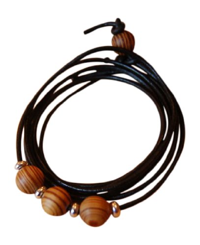 Shorething Uk Triple Burly Wood Surf Cuff Wristband Thong Wrap