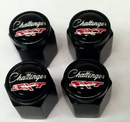 Dodge Challenger SXT Valve Stem Caps (Black - Black)