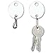 STEELMASTER Oval Snap-Hook Key Tags, Plastic, 1 1/8 x 1 1/4, White, Pack of 20, 201800706