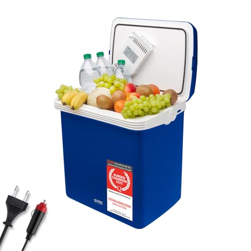 TZS First Austria - Elektrische Kühlbox 32L - Kühl- & Wärmefunktion - 12V/230V für Auto & Steckdose - Thermoelektrisch & Leise - Camping & Reise - Bla