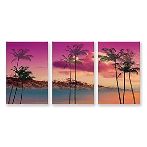 3 Panel The Palm Trees Pictures Home Wall...