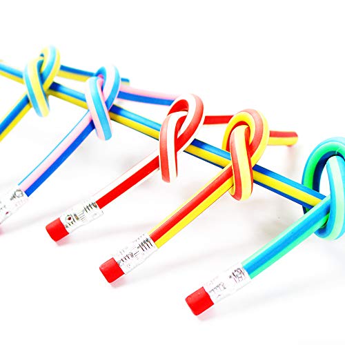 35 PCS Colorful Magic Bendy Flexible Soft Pencils with Eraser for Children School Fun Equipment