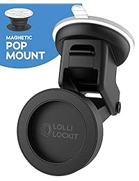LolliLockit - Soporte magnético de coche para teléfono móvil, salpicadero o ventana de LolliLocket (pendiente de patente)